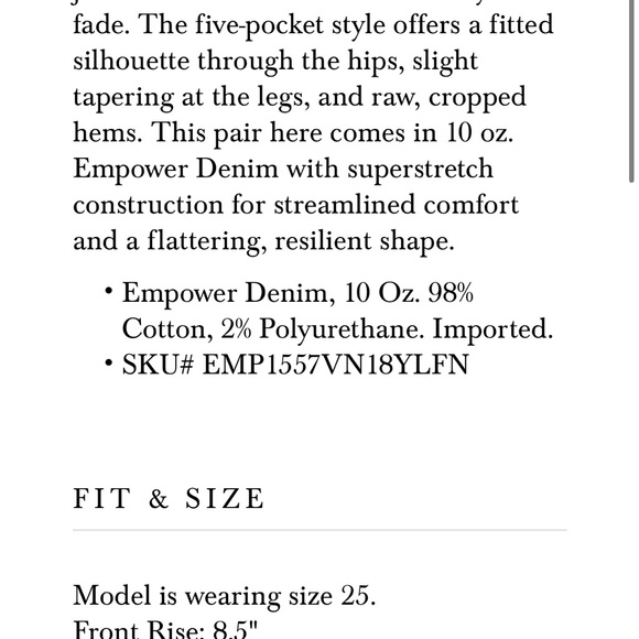 AG Prima Cigarette crop jeans size 27 - Picture 4 of 4